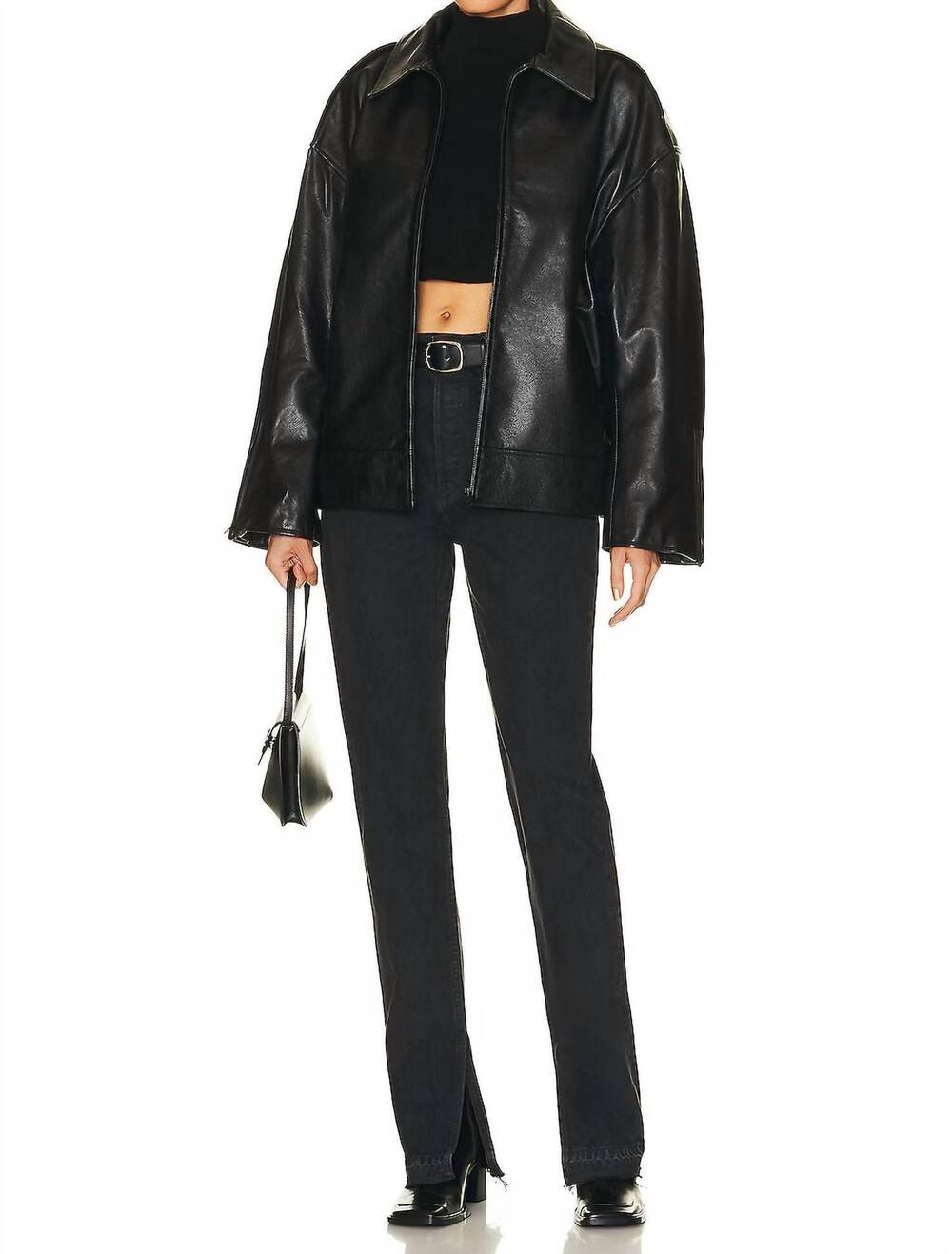 NEW RE/DONE 70's high rise skinny boot jean in black